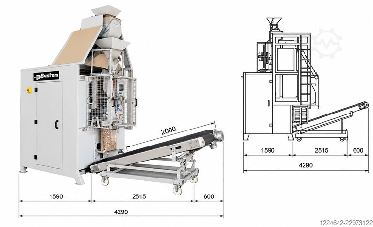 NEUE AUTOMATISCHE ABFÜLLMASCHINE (P SYSTEM) P System Automazione Insaccatrice automatica per pellet