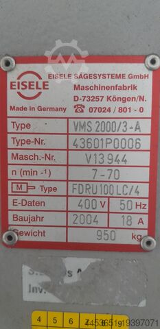 Cold saws EISELE VMS 2000/3 – A Metallsäge halbautomatischen Kreissäge