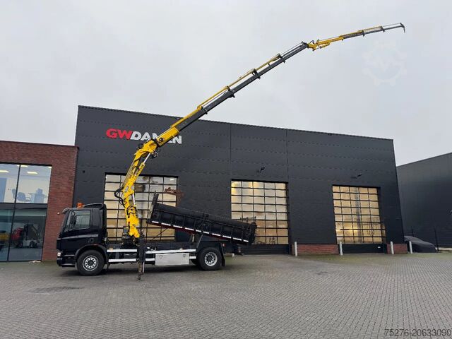 Tipper with crane DAF CF 75.310 4x2 Kipper / Atlas 190.2E - A5 + Fly ...