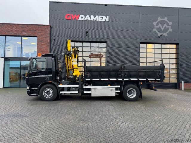 Tipper with crane DAF CF 75.310 4x2 Kipper / Atlas 190.2E - A5 + Fly ...