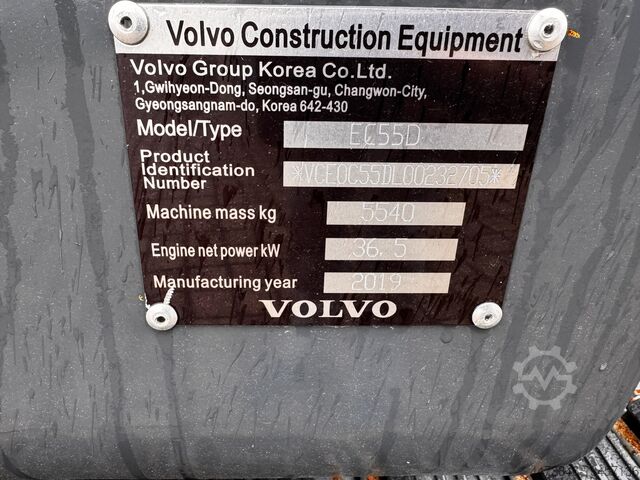 Crawler excavators Volvo EC 55