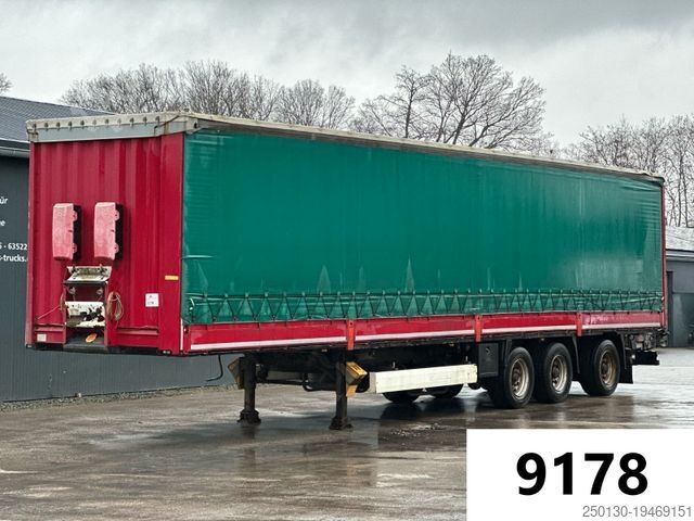 Open semitrailer with tarp KRONE SD Bordwände Stapler Aufnahme Lenk Achse Edscha