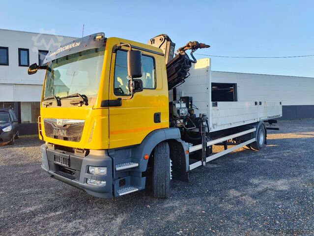 Loading platform MAN TGM 18.250 Open box + HIAB 166-3