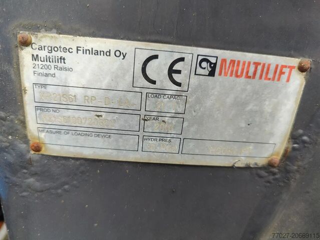 Hook arm system Scania P360 8x2 Tridem container Crane HIAB 244