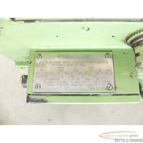 Control unit Siemens 1HU3104-0AD01-0ZZ9 - Z Motor SNE8663534301005 mit 1HU1052 20mVmin Tacho