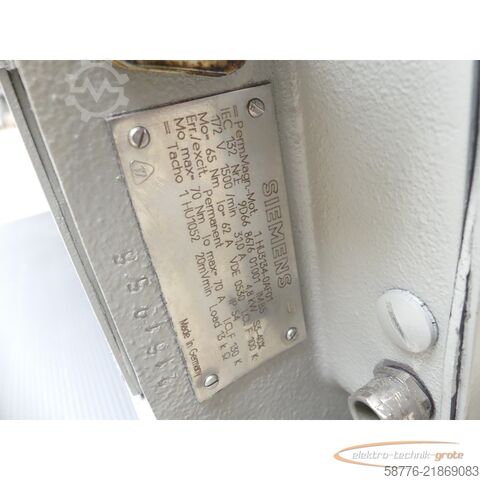 Control unit Siemens 1HU3134-0AF01 Servomotor SN: E9D66867601001 mit 1HU1052 20mVmin