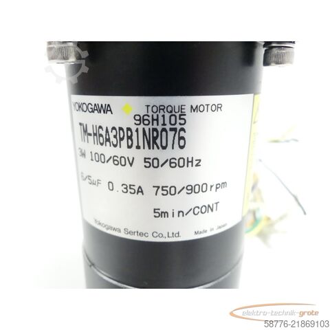 Control unit Yokogawa TM-H6A3PB1NR076 Torque Motor SN:96H105 + 6RH-D9 Getriebe SN:96H120