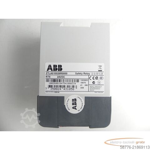 Component ABB 2TLA010026R0000 Sicherheitsrelais RT6 SN: 18475 - ! -