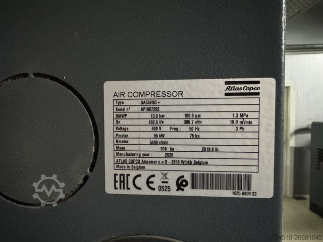 Schraubenkompressor (BJ 2020) Atlas Copco GA55VSD+