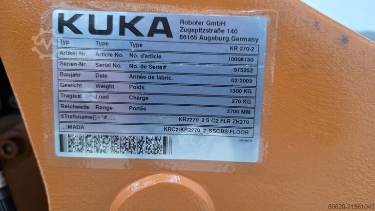 Industrial robot KUKA KR 270-2 + (V)KRC2 ed05