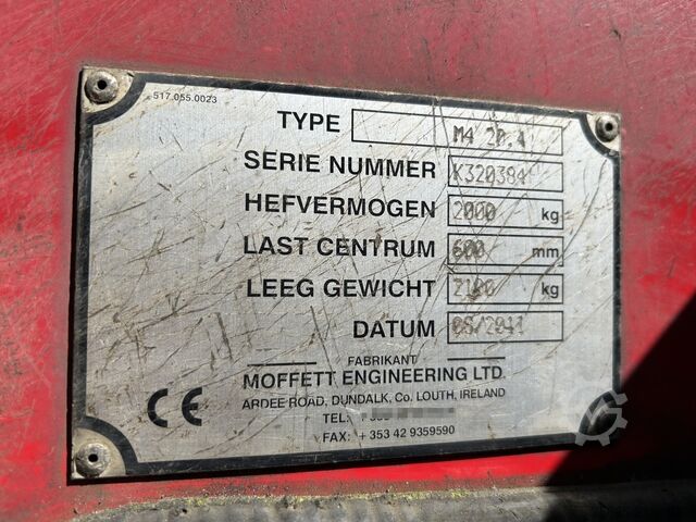 Forklift Moffet M4 20.4 / Kooi Aap / Mitnahme Stapler / 2000 kg...
