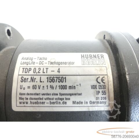 Control unit  Hübner TDP 0,2LT-4 Analog Tachogenerator + Hübner FSL Fliehkraftschalter