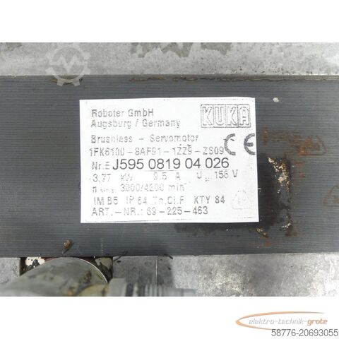 Control unit KUKA Kuka 1FK6100-8AF91-1ZZ9-ZS09 Servomotor SN:EJ595081904026
