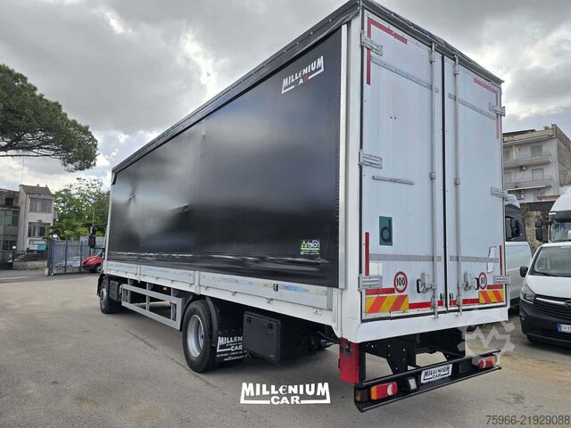 Flatbed truck with tarp IVECO EUROCARGO 180E28 CENTINATO 9,60 (2017)