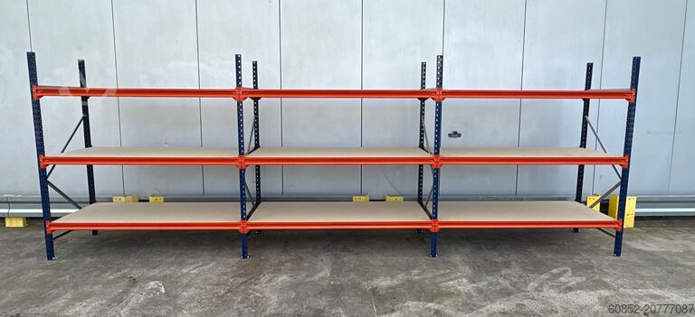 Weitspannregal ca. 57 lfm. Weitspannregale H: 200 cm T: 80 cm , 400 kg Fachlast , 3 Ebenen