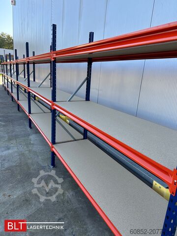 Weitspannregal ca. 28,55 lfm. Weitspannregale H: 200 cm T: 60 cm , 400 kg Fachlast , 3 Ebenen