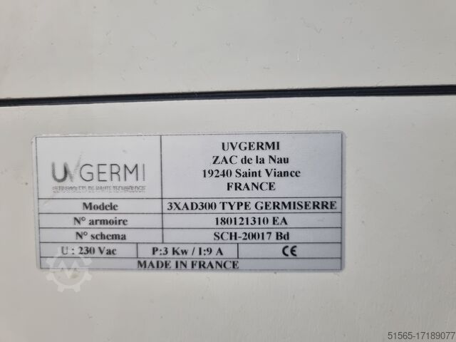 Bewässerungs- und Fertigationssystem Richel Group UVGERMI 3XAD300 Typ GERMISERRE