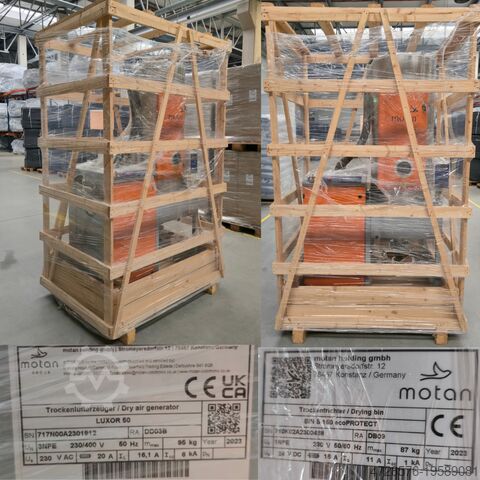 Granulattrockner für Kunststoffe Motan LUXOR 50 + BIN S 150L ecoProtect