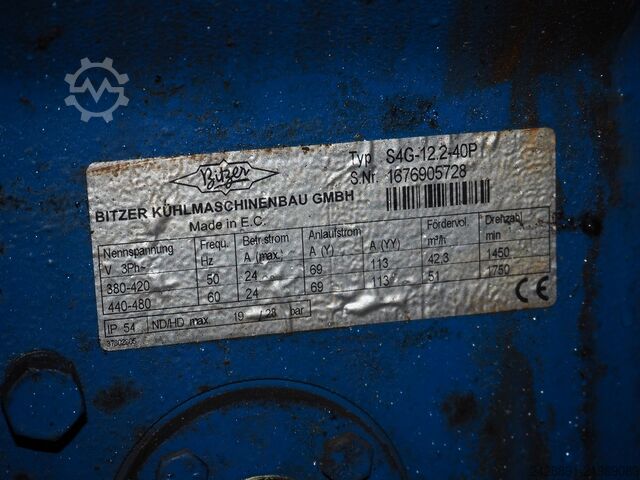 Three-compressor refrigeration unit Linde, Bitzer VHM 316-4521, S4G-12.2-40P, S4G-12.2 Y