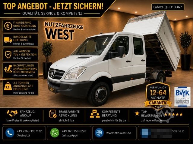 Tipper van MERCEDES-BENZ Sprinter 513/516 DoKa*3-Seiten Kipper*1.Hand*