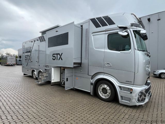 Cattle truck MERCEDES-BENZ 2651 STX 5 Pferde DOP. POP-OUT+POP-UP  EXKLUSIVE