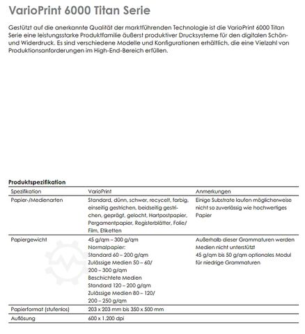 Digitaldruckmaschine Canon Océ VarioPrint 6330 TP Titan