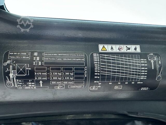 Linde H20T LPG Triplex Gabelstapler, VS-22555 LINDE H20T