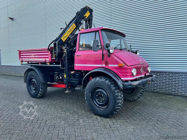 Kranwagen Unimog 416/U1100 Hiab kraan, Wener lier