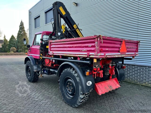Kranwagen Unimog 416/U1100 Hiab kraan, Wener lier