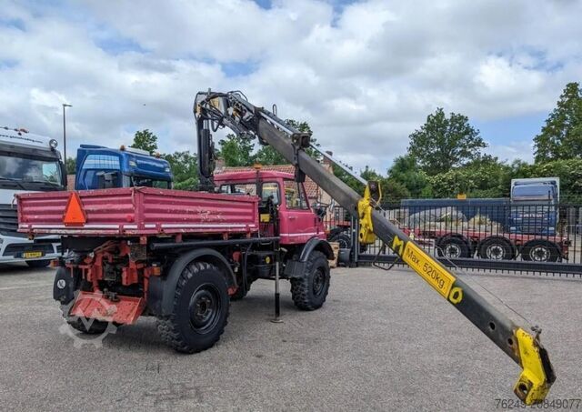 Crane truck Unimog 416/U1100 Hiab kraan, Werner lier