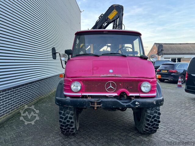 Crane truck Unimog 416/U1100 Hiab kraan, Werner lier