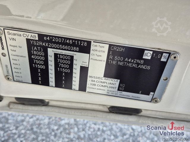 Standard tractor unit Scania R 500 A4x2NB Full AIR / PTO / ALU !!