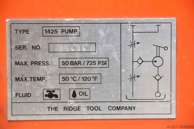 Test pump Ridgid 1425 Pump 50 bar