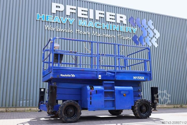 Scissor lift Haulotte H15SX Diesel, 4x4 Drive 15 Working Height, 500kg C