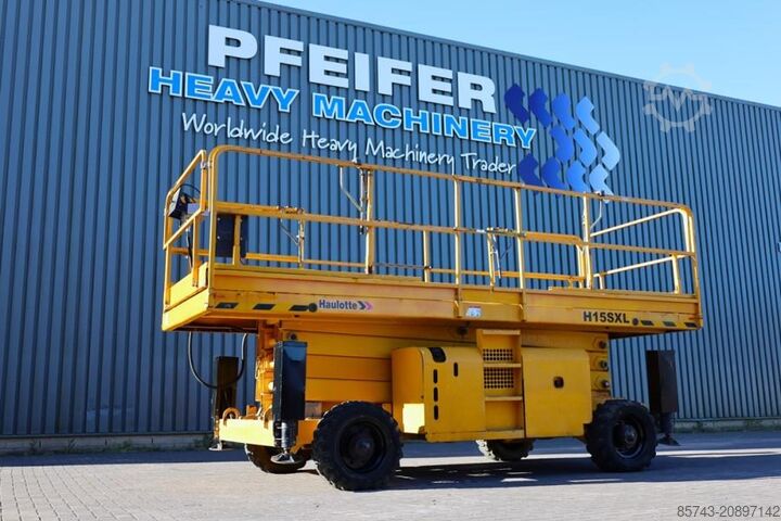 Scissor lift Haulotte H15SXL Diesel, 4x4 Drive, 15m Working Height, 500k