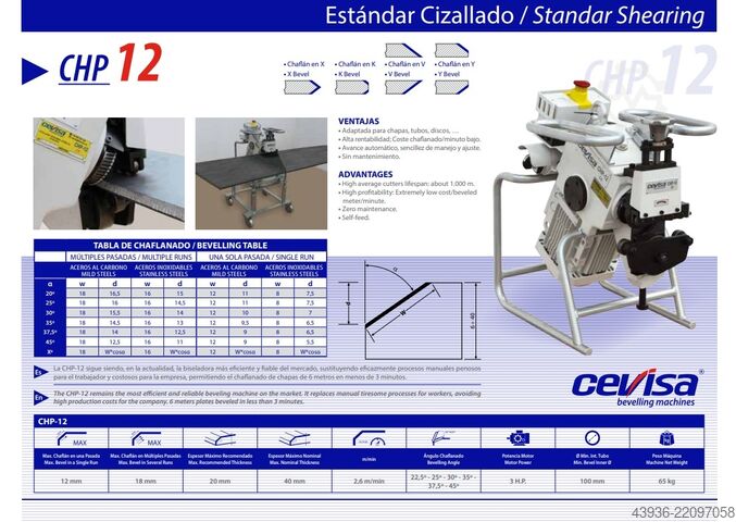 Schneidemaschine CEVISA - CHP 12 Cevisa CHP 12