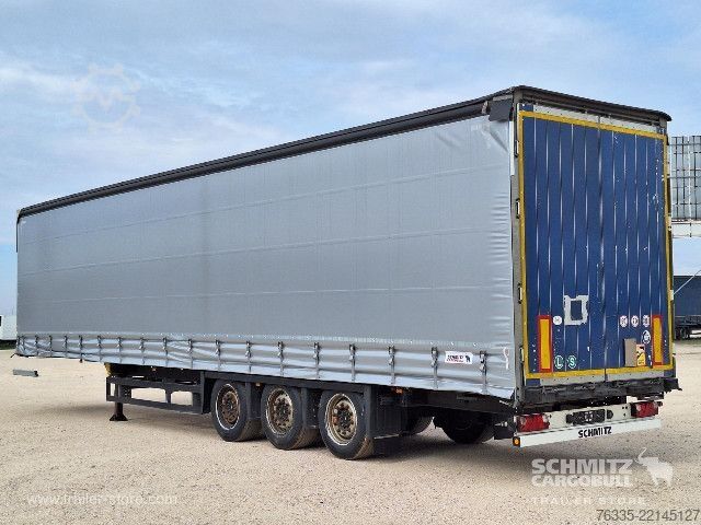 Open semitrailer with tarp Schmitz Cargobull Curtainsider Mega