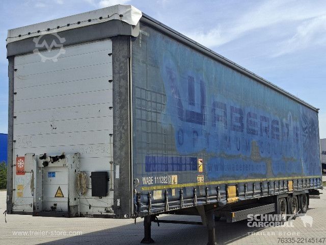 Open semitrailer with tarp Schmitz Cargobull Curtainsider Mega