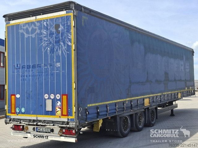 Open semitrailer with tarp Schmitz Cargobull Curtainsider Mega