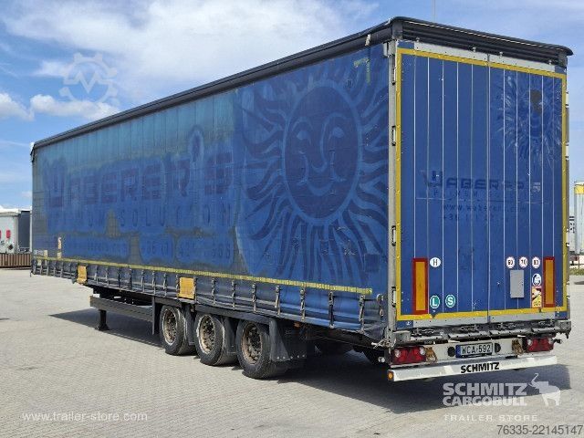 Open semitrailer with tarp Schmitz Cargobull Curtainsider Mega