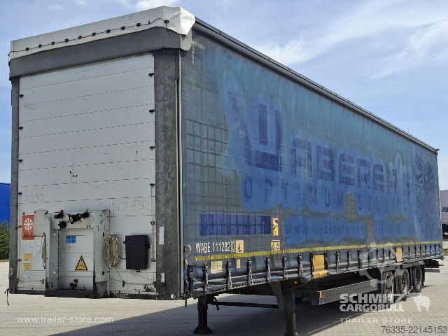 Open semitrailer with tarp Schmitz Cargobull Curtainsider Mega
