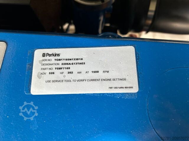 Generator set FG Wilson P450-3 - 450 kVA Genset - DPX-16018