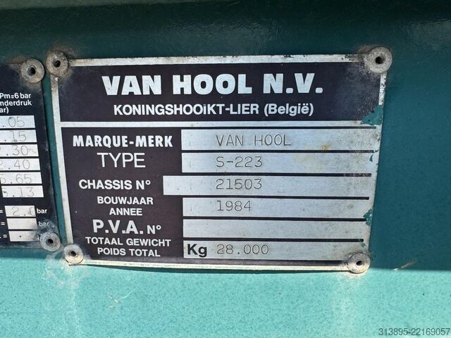 Containertransport Van Hool 20 Ft Container Chassis, Full Steel, Perfect Co...