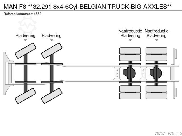 Suction vehicle MAN F8 **32.291 8x4-6Cyl-BELGIAN TRUCK-BIG AXXLES**