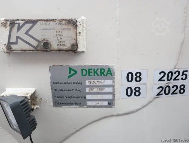 Silo semitrailer Koehler BSCX31/51/7A liegend Silo 51m³ Lenkachse