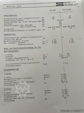 CNC-Dreh- und Fräszentrum/TRAUB TNS 65 D TRAUB TNS 65 D - 5-Achs-CNC Drehmaschine
