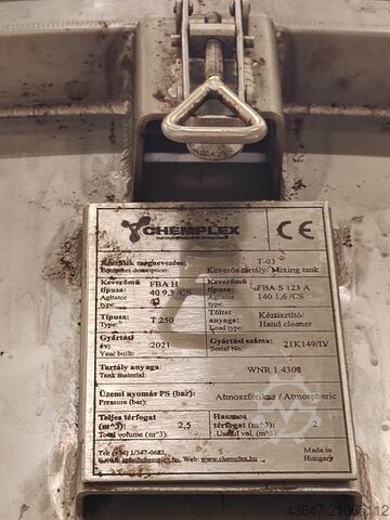 Mischbehälter, Chemikalienmischer 2000 L Chemplex T250