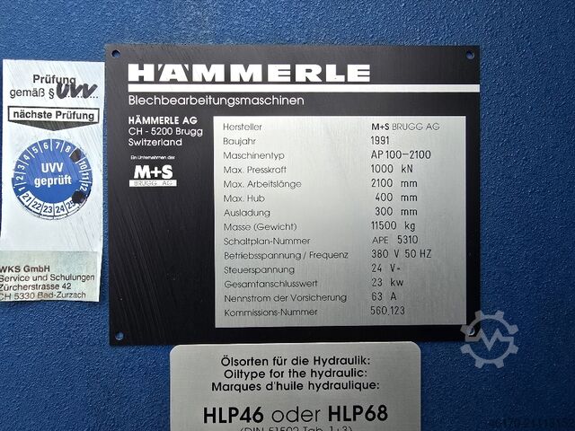 Abkantpresse Hammerle AP 100 2100