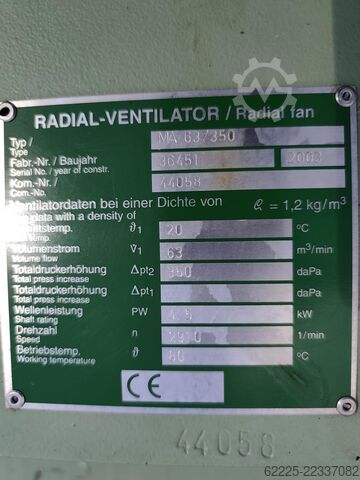 Absaugung für Schweißrauch Patronenfilter-Impulsfilter PPVT 156/33-9