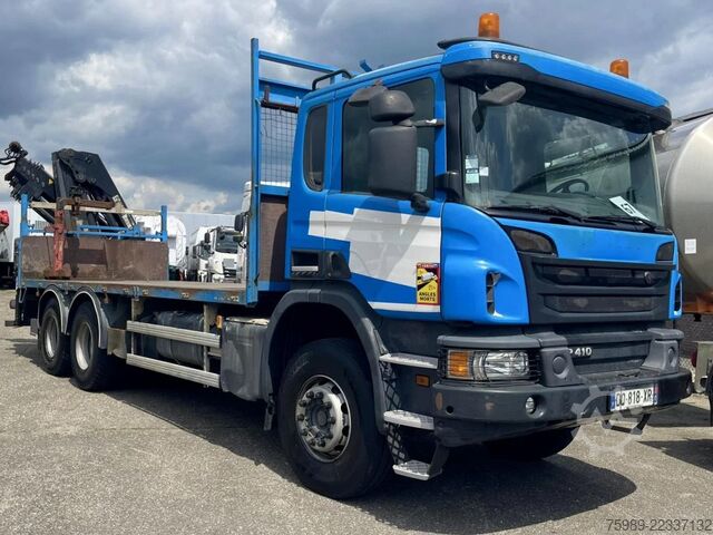 Crane truck Scania P410 HIAB  X-HIDOU 188 E-5, RETARDER, WHEELBASE...